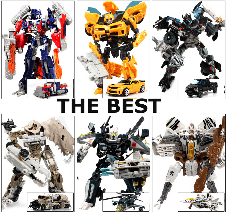Hot Sale Deformation 18CM Bumblebee VCool Optimus Prime Megatron Transformation Robot VOYAGER Action Figures Toy Box