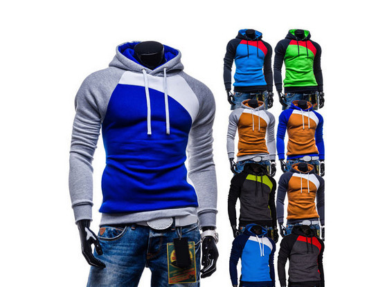 2014 New Winter Fashion Men's Hoodies Patchwork Three Colors Napping Casual Men's Sweatshirts Hooded Collar Men Coats 9 Colors 2014 New Winter Fashion Men's Hoodies Patchwork Three Colors Napping Casual Men's Sweatshirts Hooded Collar Men Coats 9 Colors