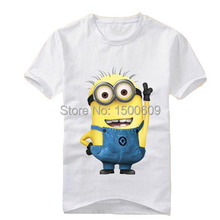 Cartoon anime figure despicable me minions clothes minion costume children s clothing children t shirts Kid