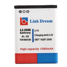 BL-5B Link Dream High Quality 1390mAh Replacement Mobile Phone Battery for Nokia N90/3230/5300/5070/6121/6080