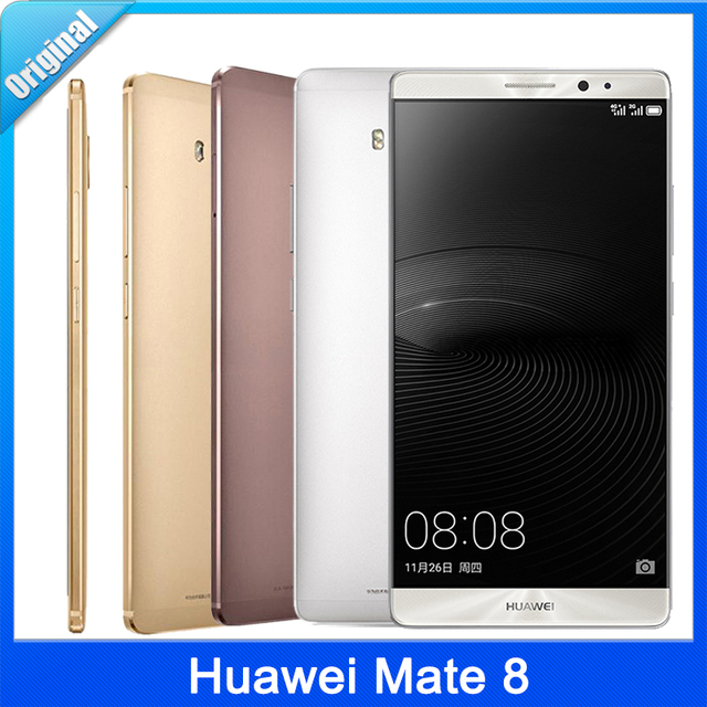 Original Huawei Mate 8 NXT-AL10 6''FDD-LTE 4G EMUI 4.0 Smartphone Hisilicon Kirin 950 Octa Core RAM 4GB ROM 64GB 128GB 4000mAh