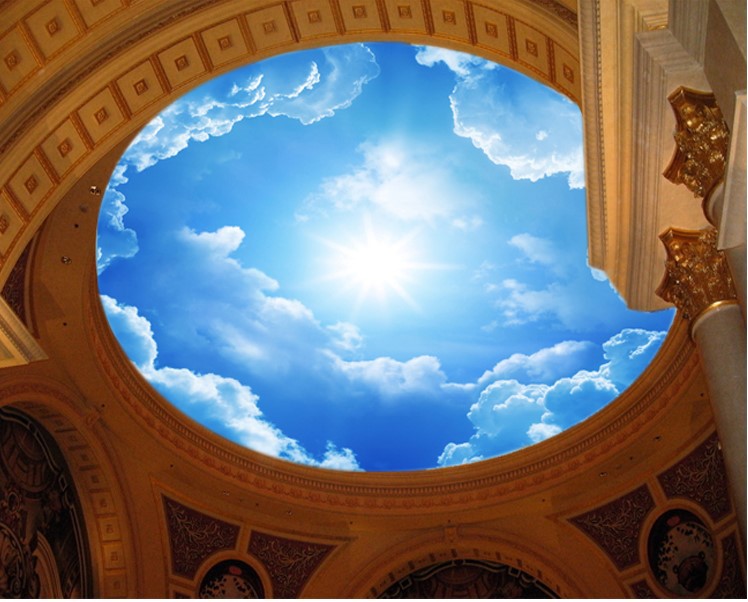 fototapete eigene decke Wandbild in der Lobby des große Einkaufszentren