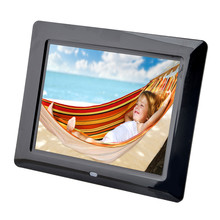 8 inches Digital Photo Frame Full-view HD TFT-LCD mini porta retrato digital Alarm Clock Slide Calendar MP3/MP4 Movie Player