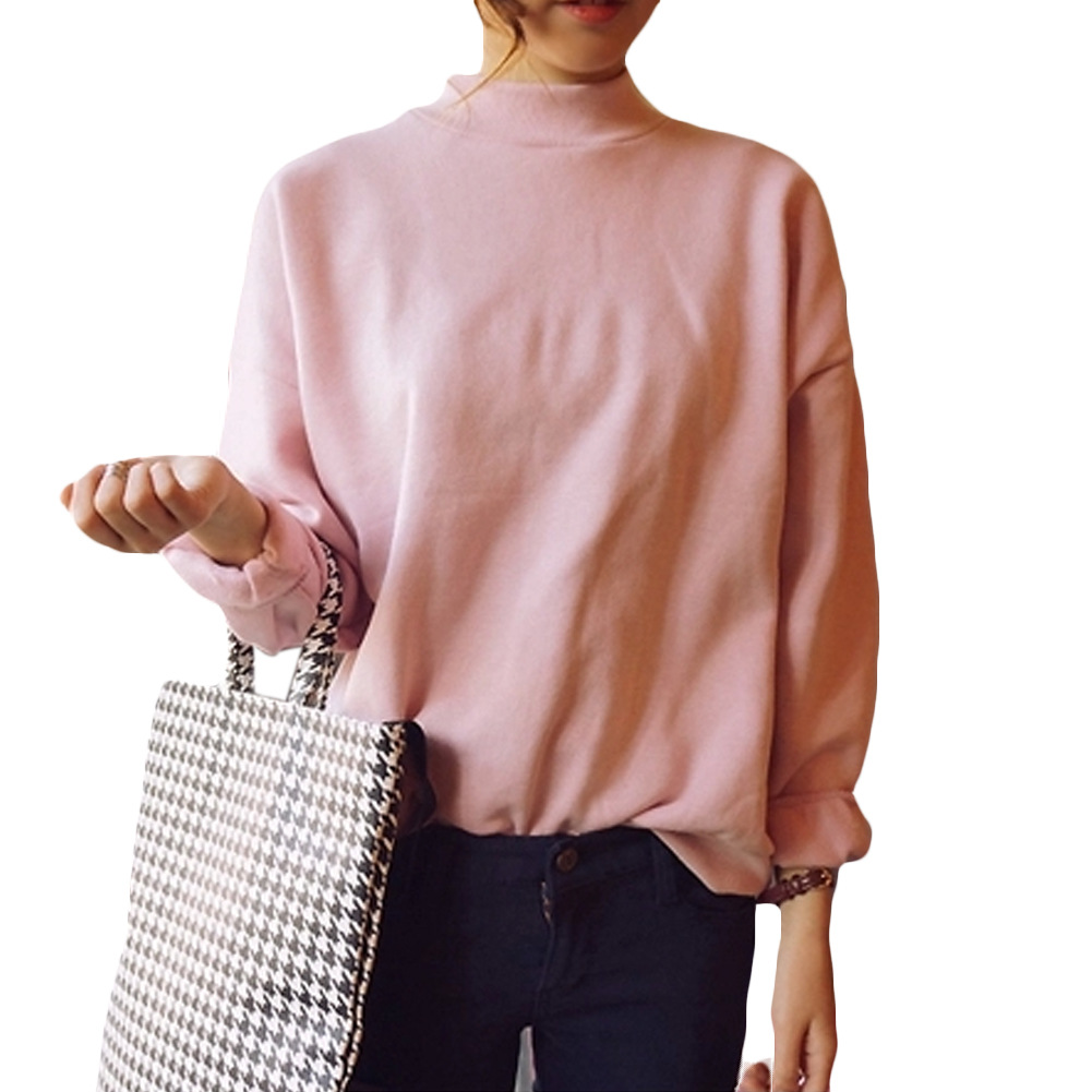 Candy color code fleece sweater loose shirt coat color female thickening