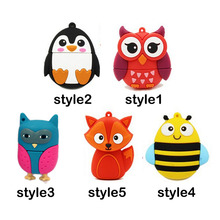 usb flash drive 32gb pen drive 64gb pendrive 16gb 8gb 4gb High Speed Hot Sale Fox Usb 2.0 flash card cartoon memory stisk