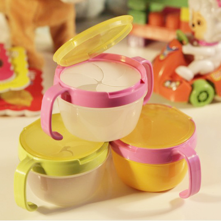 1PC Baby Double Handle Snack Cup Fruit Cup children Snack Bowl kids