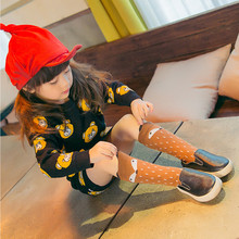 Knee Socks Girls 1 Pair Spring Autumn New Cotton Print Fox Socks Cute Long Cartoon Boys Socks 3D Kids Warm Socks 0-6 years