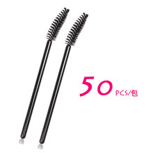 50PCS Disposable Eyelash Brush Eyelash Curler Mascara Brush Eyelash Comb Mascara Wand Pink Blue Yellow Black