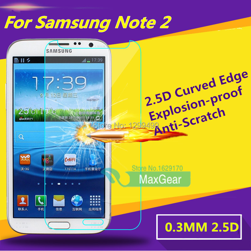 2014 new For sumsung NOTE 2 Premium Tempered Glass Screen Protector for N7100 Toughened protective film