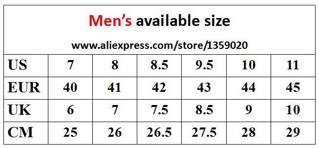 men us size to uk