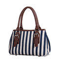 Japan Style Simple Crossbody Bag Women Blue And White Striped Handbag Fashion Casual Contrast Color Small