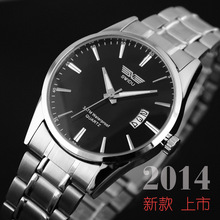 SWI021 2014 watch men strip watch non single calendar watches mechanical designer gold tungsten ceramic rose watch business gift