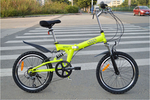 20 inch mini mountain bike folding aluminum folding bicycle with disc-brake, 8 seconds can be folded