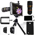 Camera Photo Lens Set 8X Optical ZOOM Telephoto Fisheye Wide Angle Macro Lens Cover Case Mini