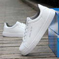 Men couples shoes Leather Casual shoes Flat shoes Outdoors Pure color lover joker White shoes calzado