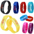 Men Womens Sports Wristwatches Fashion Silicone Red LED Sport Bracelet Touch Digital Wrist Watch Sports Pedometers