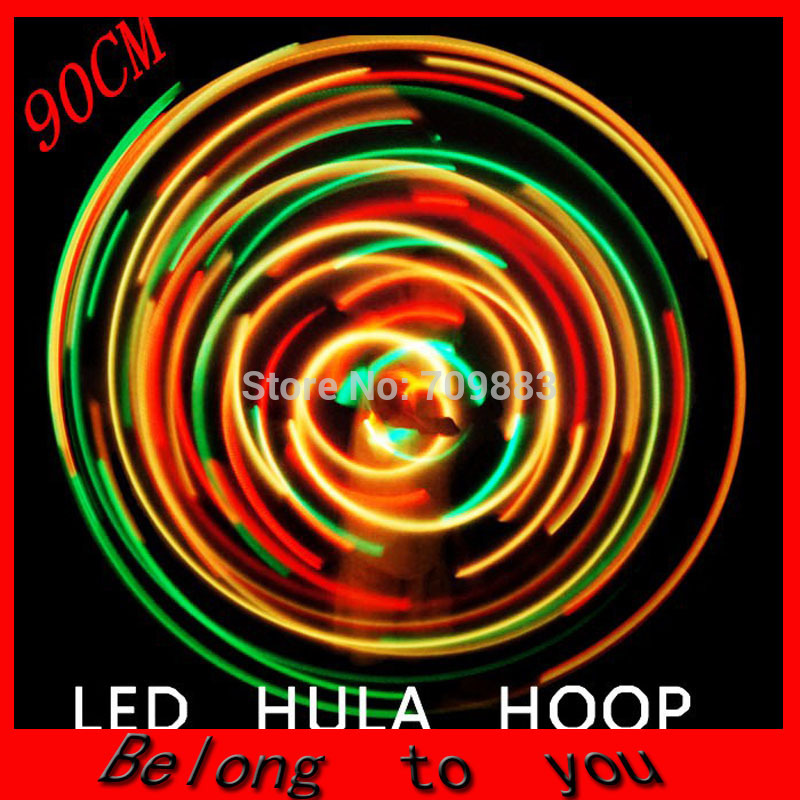 1pcs lot Free Shipping Diameter 90 CM LED Hula Hoop 28 Pieces Of LED Sports Exercise