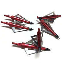 6pcs lot 100GR Hunting Arrowhead Broadheads 3blades Archery Arrow Head for Compound Bow Aluminum Stainless Steel