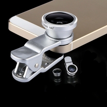 For samsung galaxy A3 A5 A7 A8 fisheye macro wide angle 3 in 1 universal clip mobile phone camera lenses