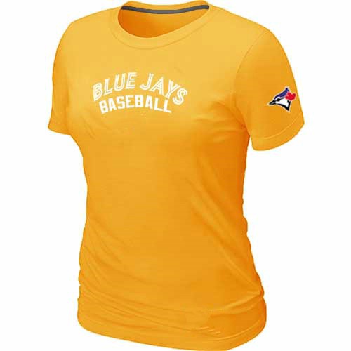 Toronto Blue Jays Nike Women\'s Yellow Short Sleeve Practice T-Shirt