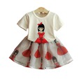 2016 New T Shirt And Skirt Baby Girl Suits 2 PCS Fashion Girls Clothing Sets Summer