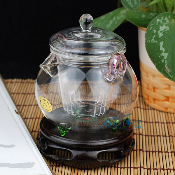 Flower pot grasping pot black tea flowers and glass tea set interaural pot tea pot