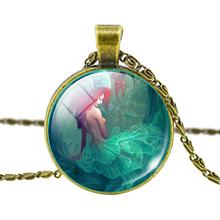 Fashion Bronze Pendant Necklace Vintage Fairy Marine Organisms Statement Chain Necklace Classic Jellyfish Necklace in Jewelry