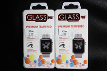 Tempered Glass Screen Protector for Apple Watch 38mm 42mm Smart Anti-glare Anti Shatter Screen Guard With Retail Package