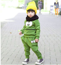 Free shipping Baby Boys Girls Kid SportsWear Tracksuit Outfit Smiling Face Unisex Suit Autumn