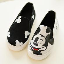 kids shoes children boys 2016 spring mickey cotton canvas boys girls shoes Hello Kitty fashion children sneakers free shipping