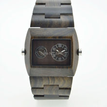 Marca de lujo Natural de madera del reloj para hombre relojes de pulsera japón movimiento de cuarzo boscosas relojes precio venta al por mayor