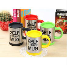Automatic Electric Self Stirring Mug mixer Coffee Mixing Drinking Cup Stainless Steel 350ml Plain Mixing button