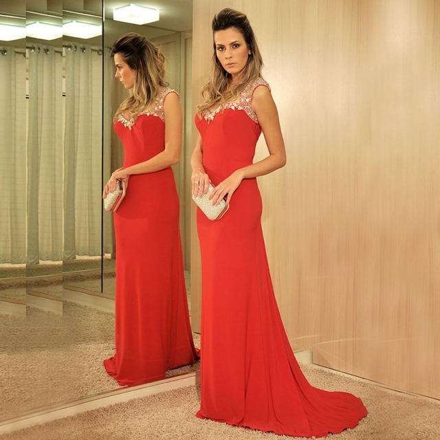 vestidos de noche 2016 rojos