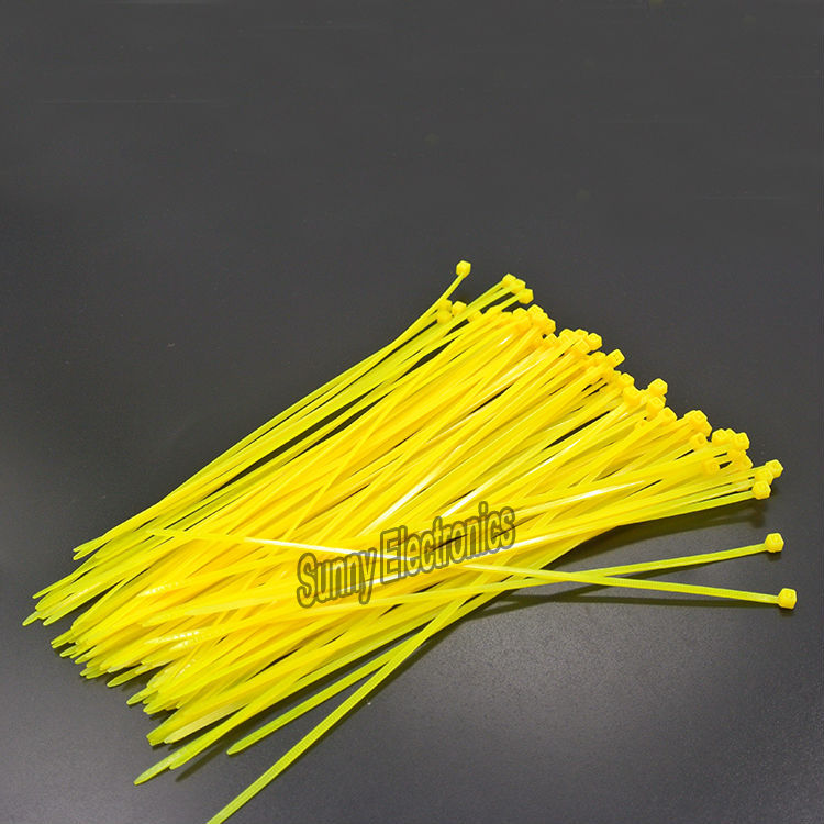 Buy 100 Pack Yellow Cable ZIP Ties 8 Inch 40LBS Nylon