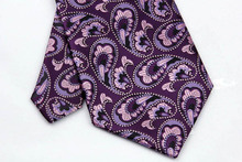 NT0212 Purple Pink Paisley Man s Classic Business Wedding Party Luxury Tie Fashion Jacquard Woven Silk