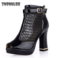 2015 Women Sandals Knee High Women Summer Boots Sexy Peep Toe Sandal