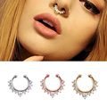 New arrival alloy hoop nose ring nose piercing fake piercing septum clicker numbers hanger for jewelry