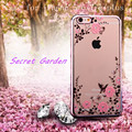 Luxury Crystal Diamond Flower Floral Phone Case For iPhone 6 6s Ultra thin Clear Soft TPU