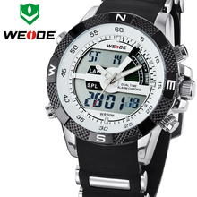 Caliente wh1104 WEIDE hombres lujo marca Sports militares Masculino Relogio del LCD luminoso analógico Digital Display día fecha alarma