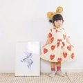 Girls Summer Dress Heart Printed Cotton Dresses With Bow Kids Baby Girl Princess Dress Toddler Children