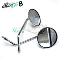Motorcycle Universal motorbike rear view side mirror Chrome Round Mirrors For Honda Suzuki Yamaha
