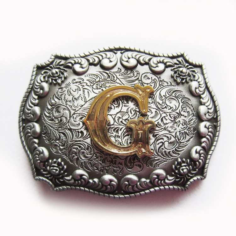 Wholesale Belt Buckle New Western Cowboy Initial Letter G Belt Buckle