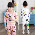 2016 Autumn Girl Suit Casual Kid Girl Clothing Set Children Hoodies pants Twinset Kids Sports Suit