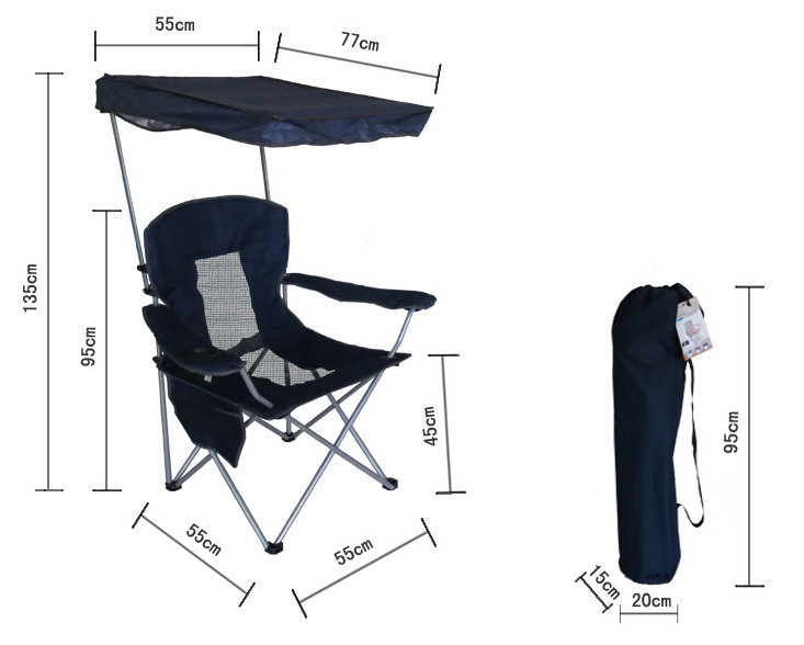 Гаджет  2015 High-grade folding camping chair with sunshade for fishing beach picnic  None Мебель