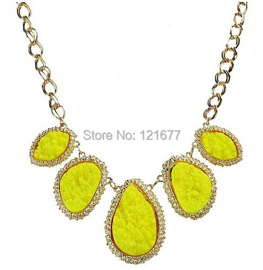 fashion color collar chunky necklace trendy water fashion color collar chunky necklace trendy water