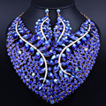 Bridal Gift Nigerian Wedding African Beads Jewelry Set Fashion Dubai Crystal Jewelry Sets Costume Design Big