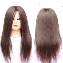 Free Shipping 80% Real Human Hair Cosmetology Hairdressing Doll Training Mannequin Head with Free Clamp On Sale
