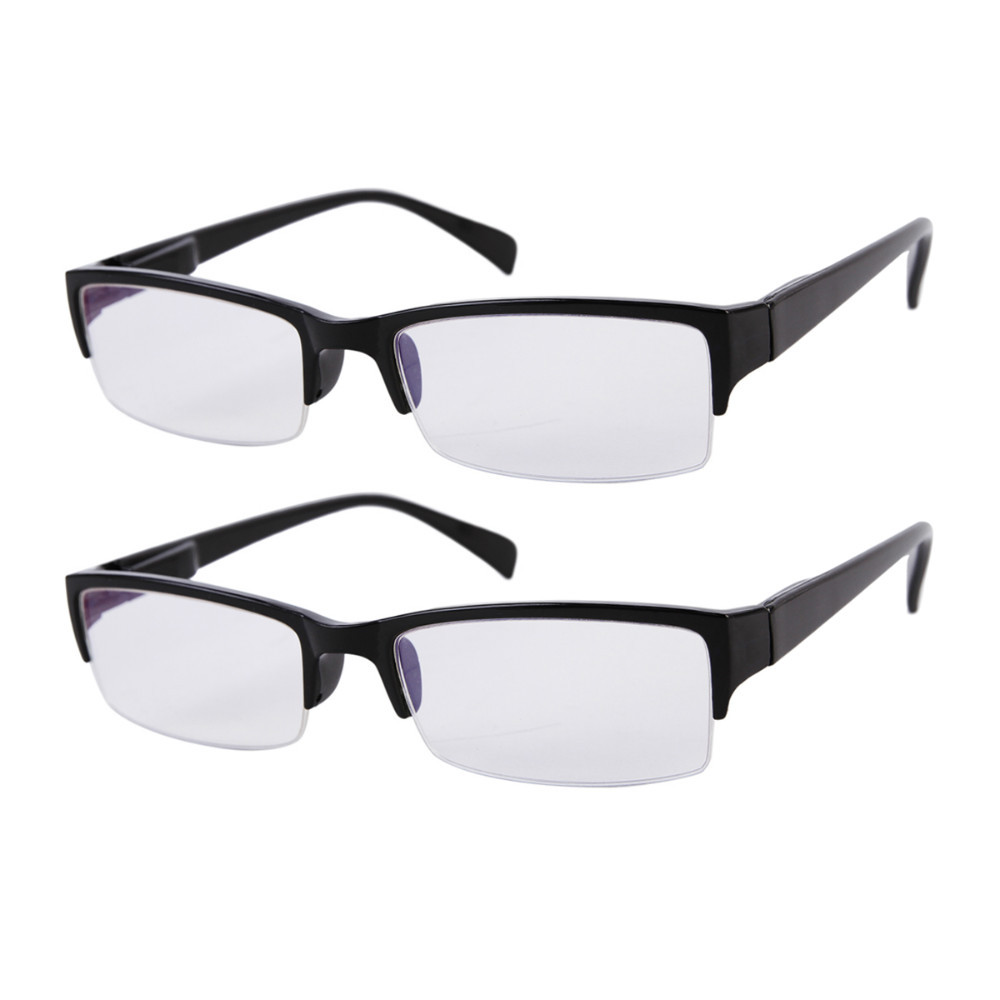 2 Prs Non Prescription Half Rim Mens Womens Stylish Reading Glasses W Case In 7 Strengths 100 2586