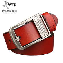2016 hot good quality cow genuine luxury leather man belt for man,strap male pin buckle masculino 105-130cm free shipping