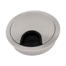 New! New! New!PC Computer Stainless Steel 50mm Dia Desk Grommets Cable Hole Covers